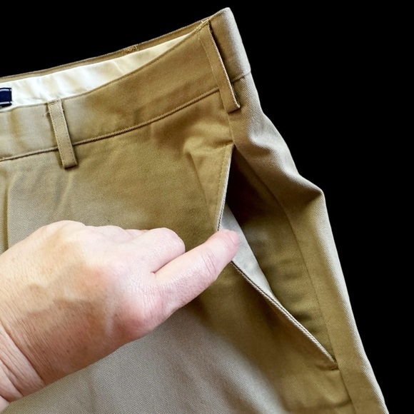 Lands End Mens Traditional Fit‎ No Iron Chino Pants Khaki 34 #680 - Picture 6 of 11